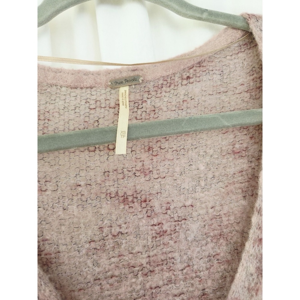 Free People Alpaca Mohair Slouchy V Neck Sweater Size XS Oversized Can Fit XL - Picture 5 of 10